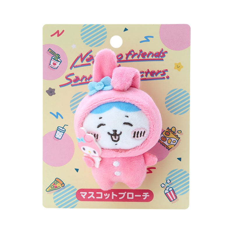 Plush Brooch Hachiware My Melody Sanrio X Nagano美乐蒂小八